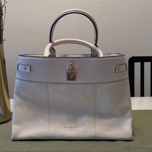Michael Kors Gray Leather Satchel